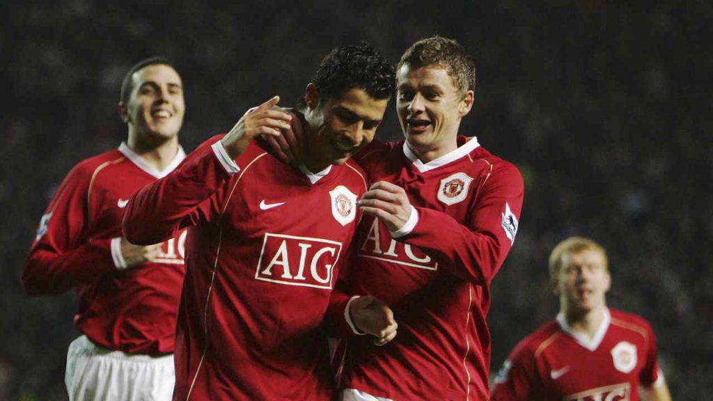 Cristiano Ronaldo e Solskjaer