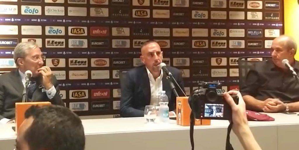 Franck Ribery prime parole da giocatore della Salernitana.