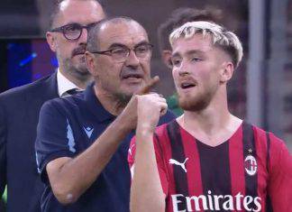 Milan-Lazio, Sarri espulso nel post partita: la frase urlata a Saelemaekers - VIDEO