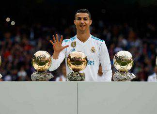 Cristiano Ronaldo e i suoi cinque Palloni d'Oro
