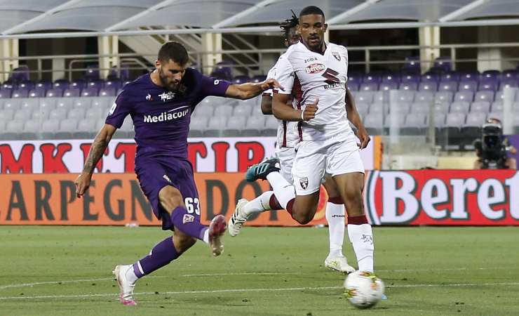 Cutrone con la Fiorentina 