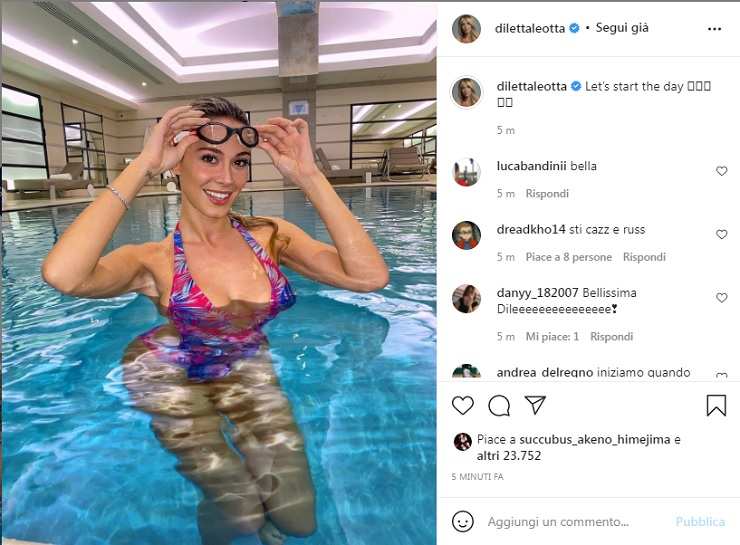 Diletta Leotta in piscina