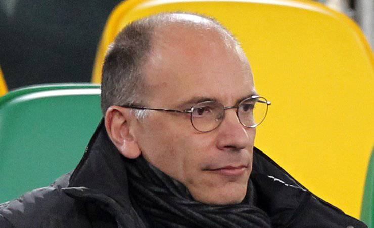 Enrico Letta allo stadio Olimpico