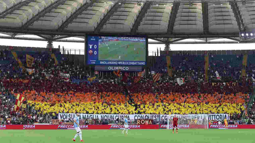 I tifosi all'Olimpico di Roma 