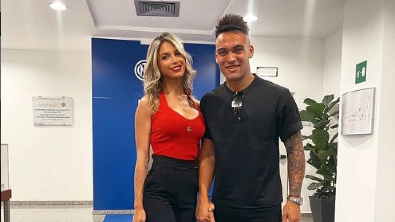 Lautaro Martinez e Agustina Gandolfo