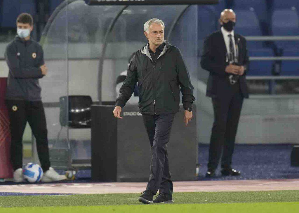 Mourinho post Roma-Milan (LaPresse)