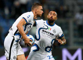 Sassuolo-Inter, contatto Consigli Dzeko (Getty Images)