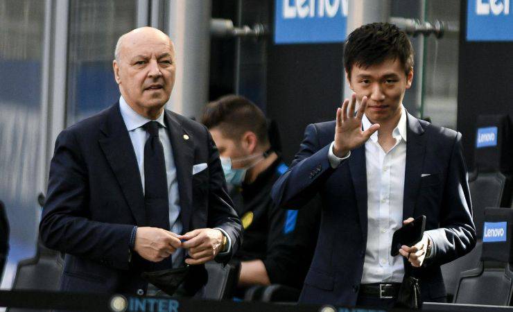 Beppe Marotta e il presidente dell'Inter Steven Zhang 