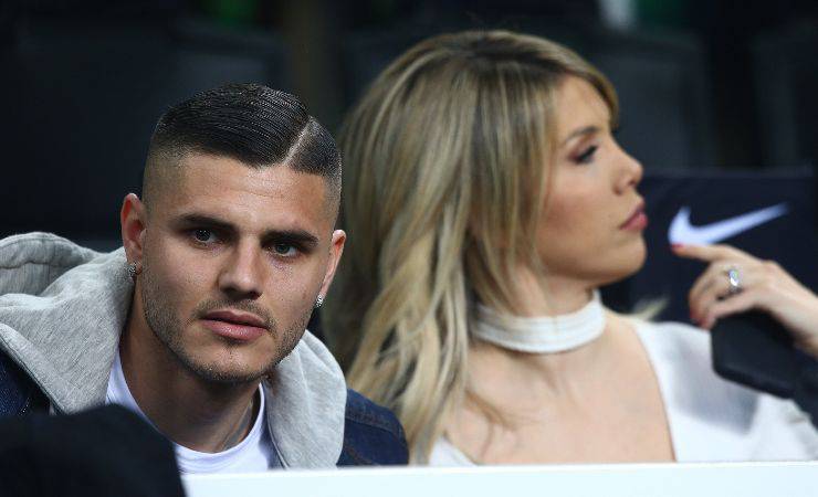 Mauro Icardi e Wanda Nara allo stadio