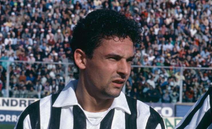 Roberto Baggio con la maglia della Juventus 