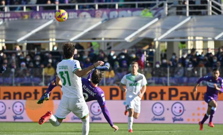 Azione in Fiorentina-Sassuolo (LaPresse) 