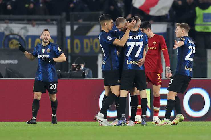 Dzeko non esulta in Roma-Inter (Getty Images)