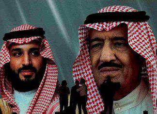 Principe Mohammed bin Salman sulla sinistra