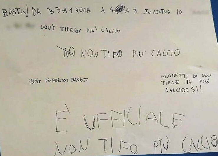 Lettera del giovane tifoso della Roma