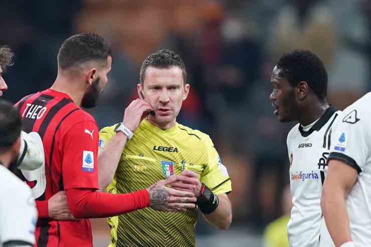 Serra arbitro Milan Spezia 