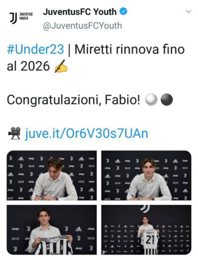 Juventus Rinnovo Miretti