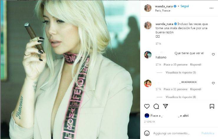 Wanda Nara, foto Instagram 