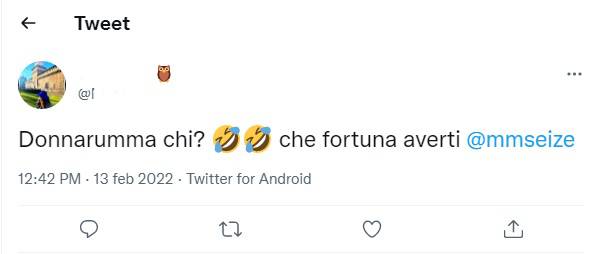 "Donnarumma chi", il post di un supporter rossonero