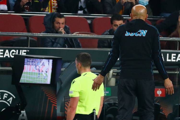 Napoli, le proteste di Spalletti contro l'arbitro