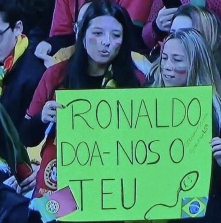 Cristiano Ronaldo striscione 