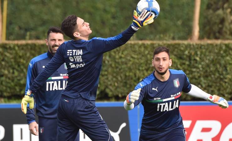 Buffon, Meret e Donnarumma in Nazionale 20220425 calciotoday