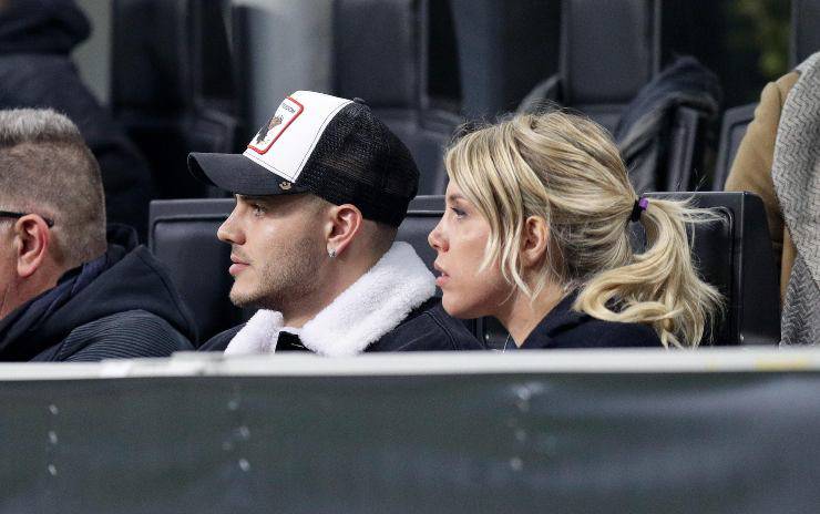 Mauro Icardi e Wanda Nara allo stadio 