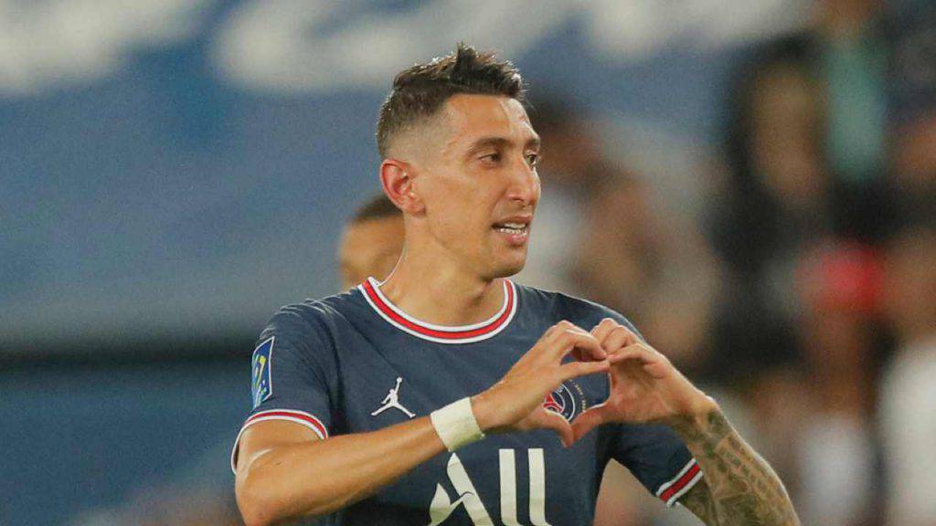 Angel Di Maria esulta in PSG-Metz