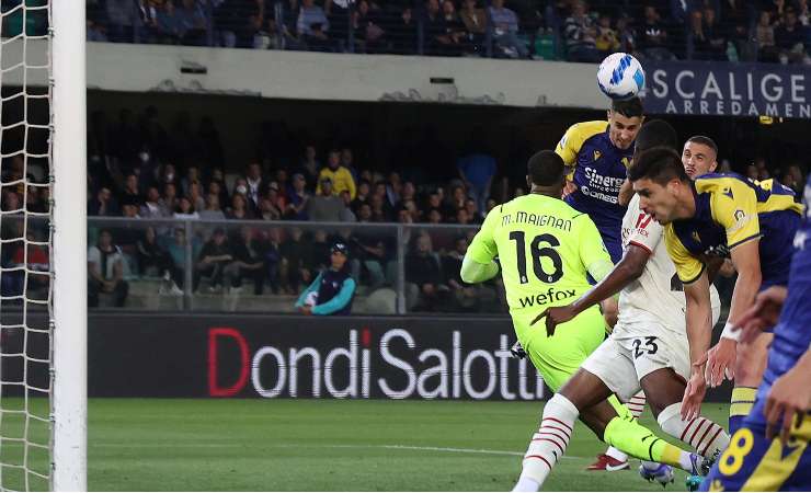 Il gol di Faraoni in Verona-Milan