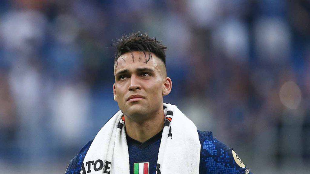 Lautaro Martinez in lacrime dopo Inter-Sampdoria