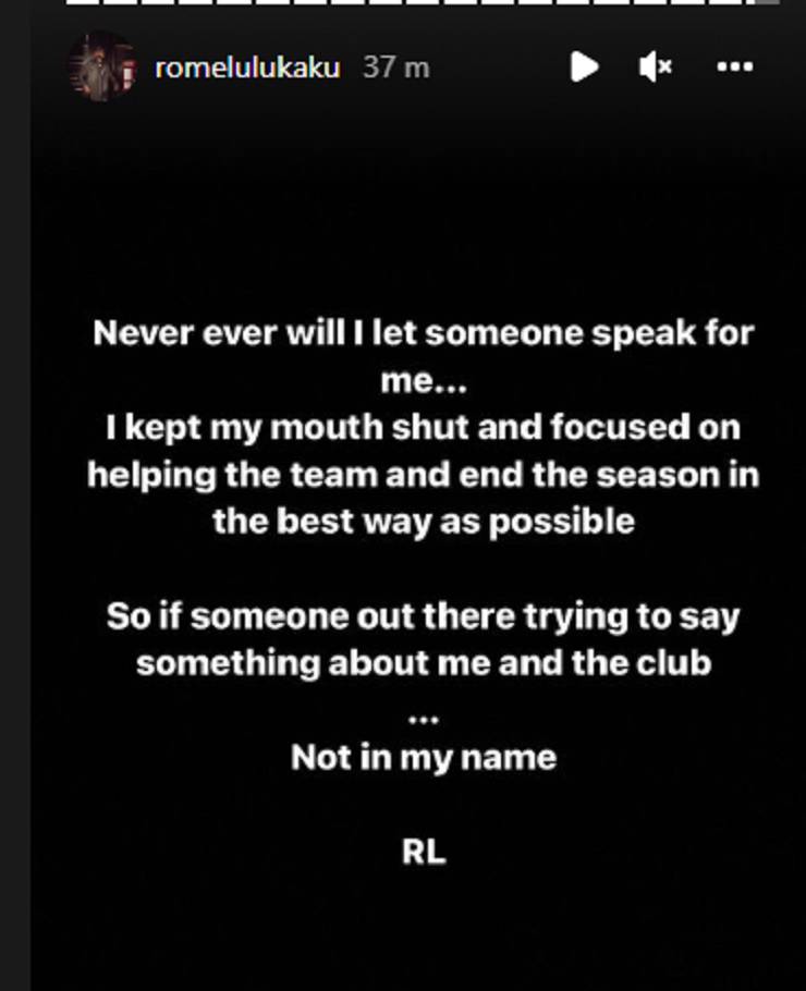 Il post social di Romelu Lukaku