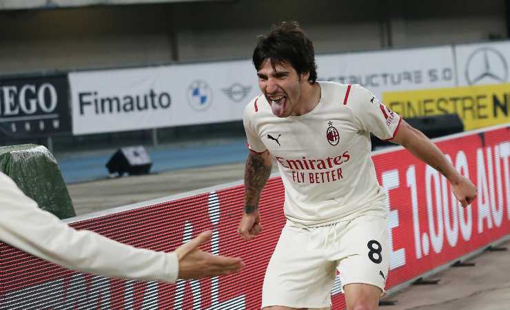 Sandro Tonali, centrocampista del Milan