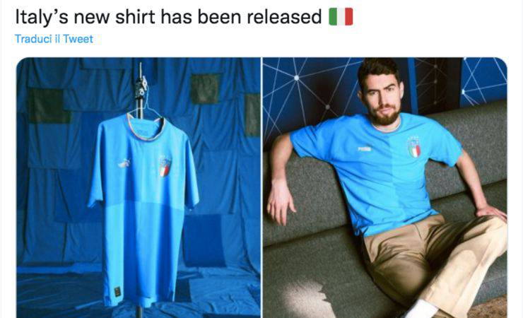 maglia italia nazionale italiana twitter screenshot calciotoday 20220530