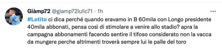 Lotito commenti social 