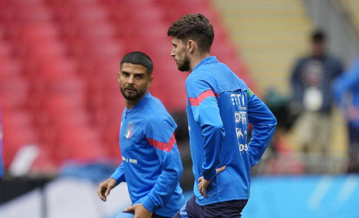 Insigne e Jorginho in allenamento con la Nazionale