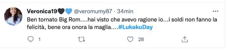 Messaggi Twitter Lukaku