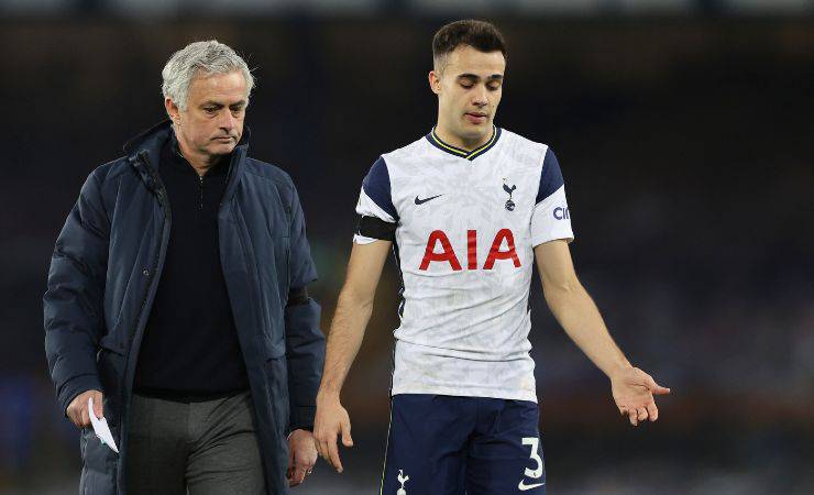 Mourinho e Sergio Reguilon