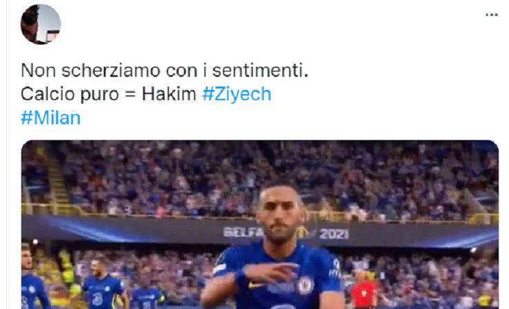Tifoso pazzo di Ziyech (Screenshot Twitter)