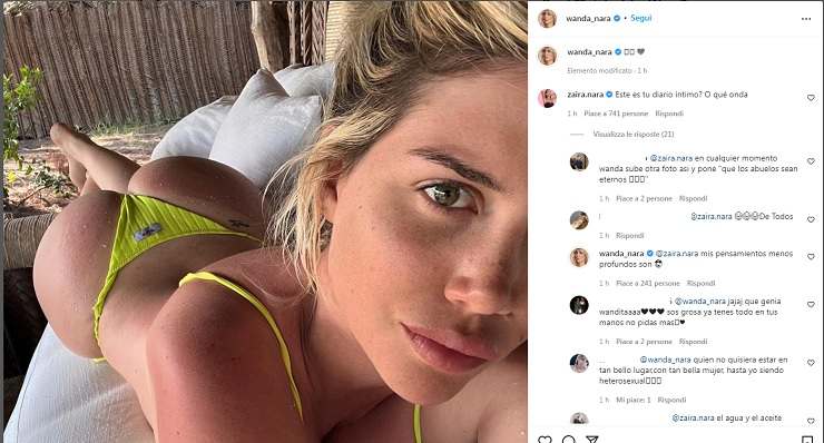 Il post di Wanda Nara