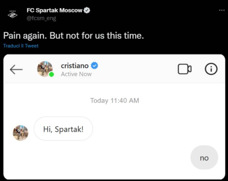 Cristiano Ronaldo Spartak Mosca 