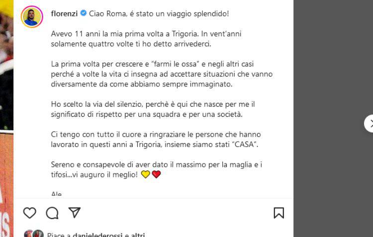 Lettera Florenzi