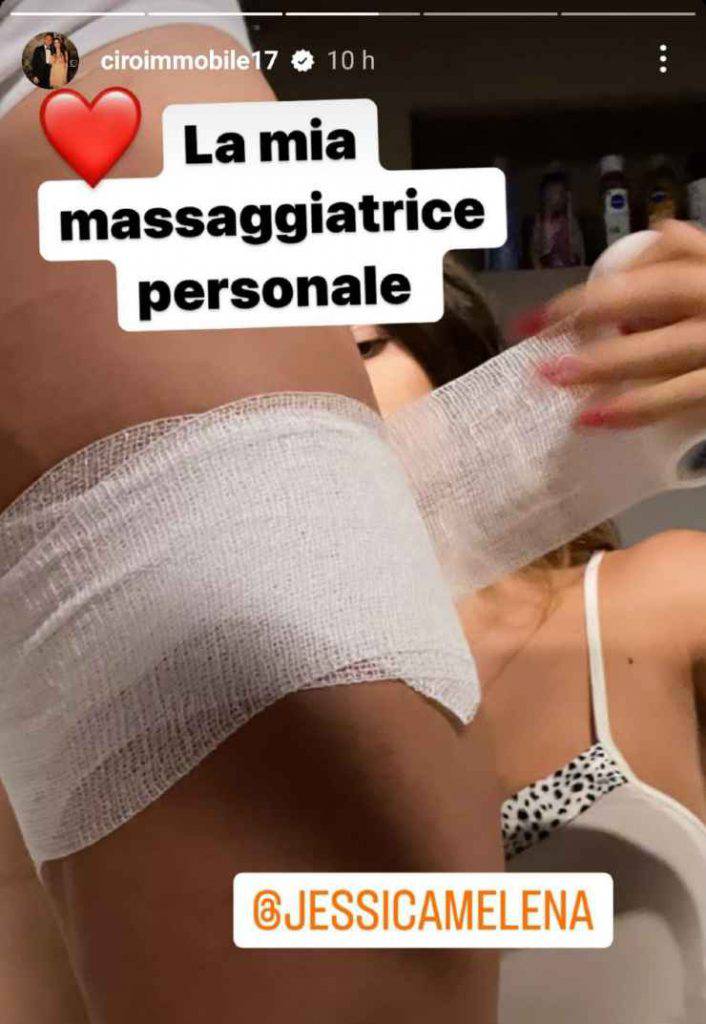 Jessica diventa la massaggiatrice di Ciro