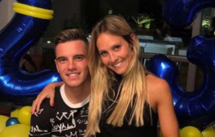 Magui Alcacer e il calciatore Lo Celso