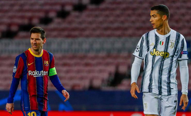 Messi e Cristiano Ronaldo nell'ultima sfida contro