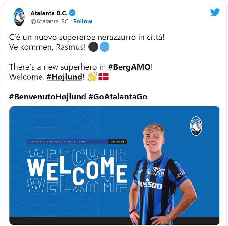 Atalanta, come gioca Hojlund