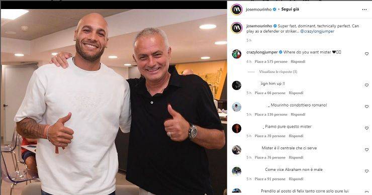 Marcell Jacobs e José Mourinho