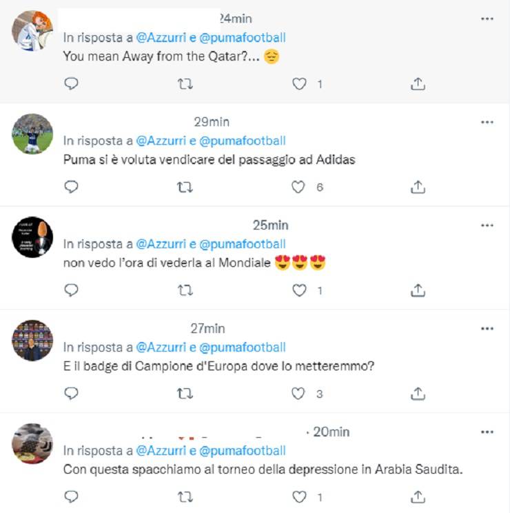 Tifosi delusi dal kit Away della Nazionale