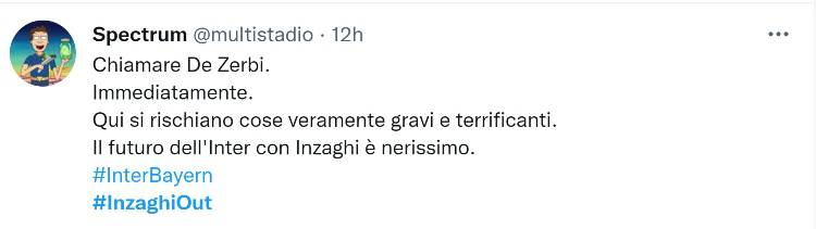 Reazioni tifosi Twitter