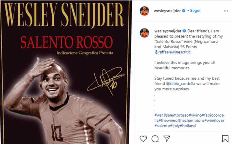 Sneijder produttore vino