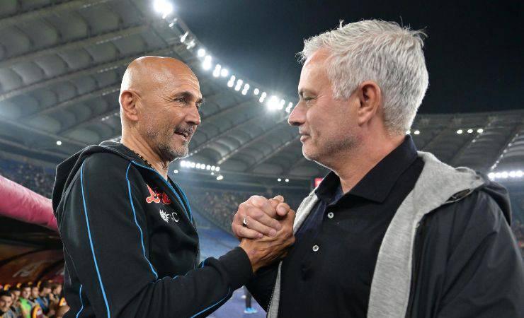 Spalletti e Mourinho all'Olimpico