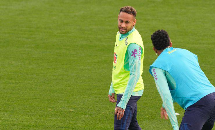 Neymar in allenamento